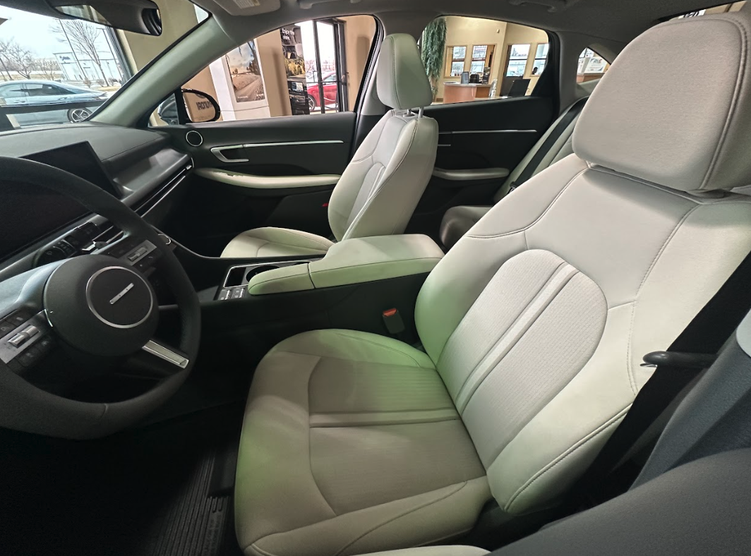 Interior view of a Hyundai vehicle featuring smart digital key access